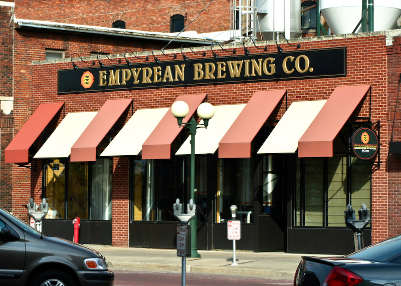 Copper brewhouse at Empyrean Brewing Co., Lincoln
